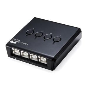 サンワダイレクト USB切替器 手動 PC4：USB1USBハブ機能付
