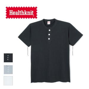 ヘルスニット Healthknit  ロング Tシャツ ヘンリーネック 半袖 半袖Tシャツ メンズ レディース 906S｜elva