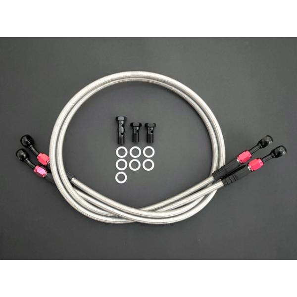 メッシュブレーキホース 黒赤　ゼファー400 χ  750 1100 CB400SF VTEC NC...