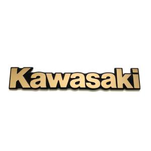 カワサキ　タンクエンブレム　純正部品　追加購入可能　ゴールド｜elwave