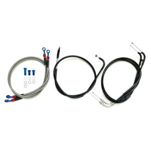 XJR400 〜94y アップハンワイヤーセット 30cmロング Bkit