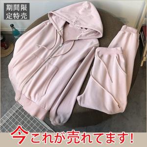 セットアップ スウェット レディース ジャージ 上下セット フード付き スポーツウェア 運動着 部屋着 ルームウェア シンプル パジャマ ヨガウェア