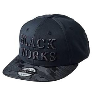 がまかつ (Gamakatsu) フラットブリムキャップ (BLACK WORKS) GM9895 ブラック/ブラック Mの商品画像