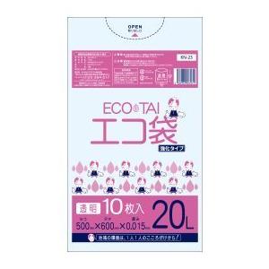 ゴミ袋 20L 500x600x0.015厚半透明 10枚x100冊/箱 HDPE素材の商品画像