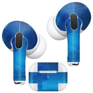 Air Pods Pro 専用 デザインスキンシール 対応 airpodspro エアポッドプロ apple アップル イヤフォン イヤホン  青　記号 000073｜emart