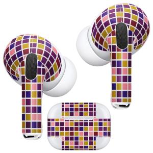 Air Pods Pro 専用 デザインスキンシール 対応 airpodspro エアポッドプロ apple アップル イヤフォン イヤホン  タイル　四角 000109｜emart