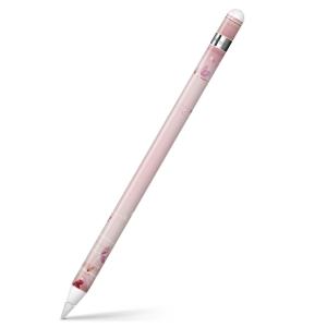 Apple Pencil 専用スキンシール アップルペンシル iPad Pro ApplePen カバー フィルム ステッカー 保護  花　フラワー　ピンク 002005｜emart