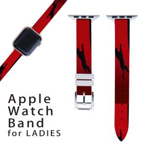 Apple Watch オリジナルバンド ベルト PUレザー素材 デザイン アップルウォッチベルト 38mmタイプ40mm 4mm兼用 000067  赤　ヒョウ｜emart