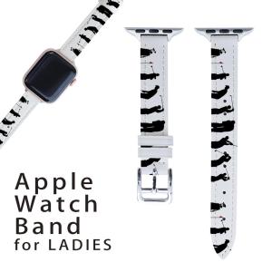 Apple Watch オリジナルバンド ベルト PUレザー素材 デザイン アップルウォッチベルト 38mmタイプ40mm 4mm兼用 000140  ゴルフ　ショット　イラスト｜emart