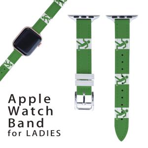 Apple Watch オリジナルバンド ベルト PUレザー素材 デザイン アップルウォッチベルト 38mmタイプ40mm 4mm兼用 000146  非常口　緑　看板｜emart
