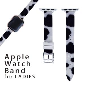 Apple Watch オリジナルバンド ベルト PUレザー素材 デザイン アップルウォッチベルト 38mmタイプ40mm 4mm兼用 000197  牛　牛柄　模様｜emart