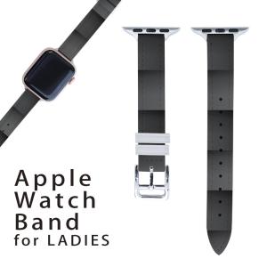 Apple Watch オリジナルバンド ベルト PUレザー素材 デザイン アップルウォッチベルト 38mmタイプ40mm 4mm兼用 000440 木目 市松模様　チェック　黒｜emart