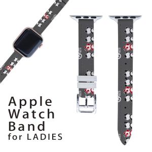 Apple Watch オリジナルバンド ベルト PUレザー素材 デザイン アップルウォッチベルト 38mmタイプ40mm 4mm兼用 000955  パンダ　イラスト｜emart