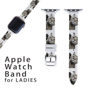 Apple Watch オリジナルバンド ベルト PUレザー素材 デザイン アップルウォッチベルト 38mmタイプ40mm 4mm兼用 002674  猫　動物　写真｜emart