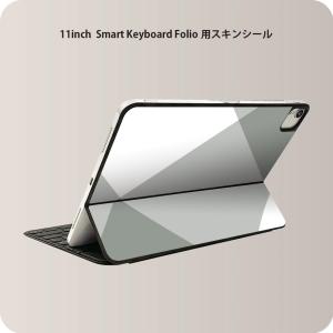 Smart Keyboard Folio 用 スキンシール 11インチ iPad Pro用 第1-4世代 iPad Air 第4-5世代 対応 全面スキンシール 004263  チェック　白　黒｜emart