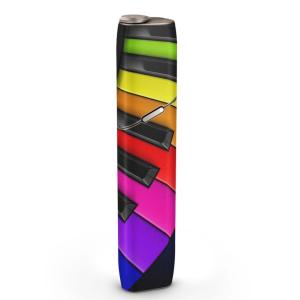 igsticker IQOS3 multi 専用 デザインスキンシール アイコス マルチ ステッカー 電子 たばこ アクセサリー ピアノ　音楽　カラフル 002451