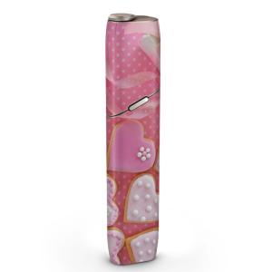 igsticker IQOS3 multi 専用 デザインスキンシール アイコス マルチ ステッカー 電子 たばこ アクセサリー ハート　水玉　ピンク 002486