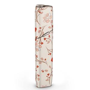 igsticker IQOS3 multi 専用 デザインスキンシール アイコス マルチ ステッカー 電子 たばこ アクセサリー ハート　花　ピンク 002489