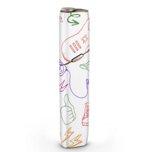 igsticker IQOS3 multi 専用 デザインスキンシール アイコス マルチ ステッカー 電子 たばこ アクセサリー カラフル　イラスト 002493