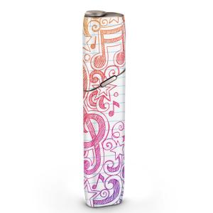 igsticker IQOS3 multi 専用 デザインスキンシール アイコス マルチ ステッカー 電子 たばこ アクセサリー 模様　音楽　カラフル 002515