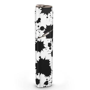 igsticker IQOS3 multi 専用 デザインスキンシール アイコス マルチ ステッカー 電子 たばこ アクセサリー 黒　シンプル　水玉 002536