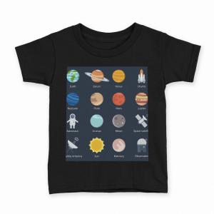 tシャツ キッズ 半袖 黒地 ブラック デザイン 90 100 110 120 130 140