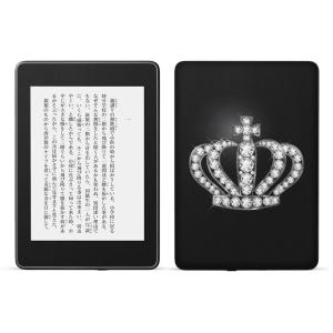 kindle paperwhite 第4世代専用 kindle第10世代 キンドル ペーパーホワイト タブレット スキンシール 裏表2枚  クラウン　王冠　ダイヤ 000426｜emart