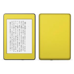 kindle paperwhite 第4世代専用 kindle第10世代 キンドル ペーパーホワイト タブレット スキンシール 裏表2枚  シンプル　無地　黄色 008966