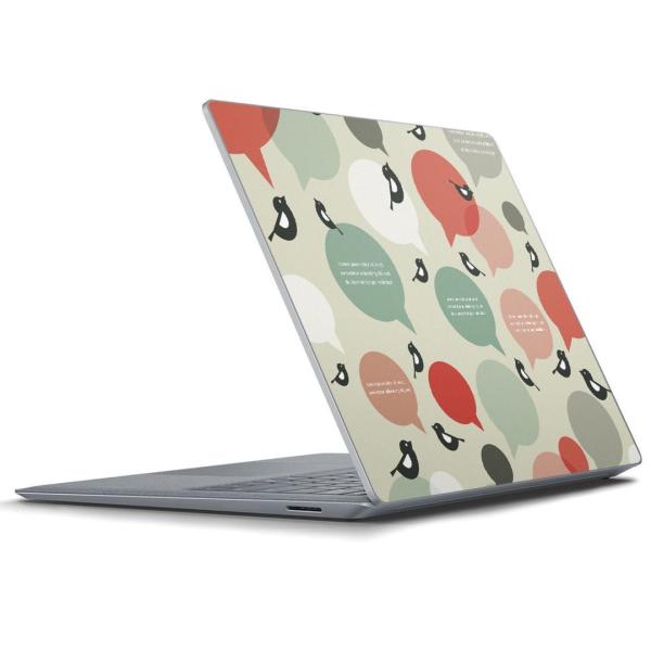 Surface Laptop ラップトップ専用スキンシール サーフィス カバー 鳥　英語　文字 00...