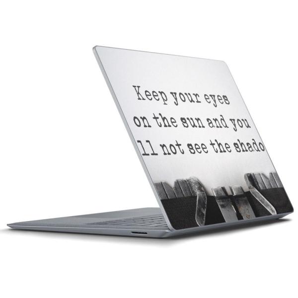 Surface Laptop ラップトップ専用スキンシール サーフィス カバー 英語　文字　白　黒 ...