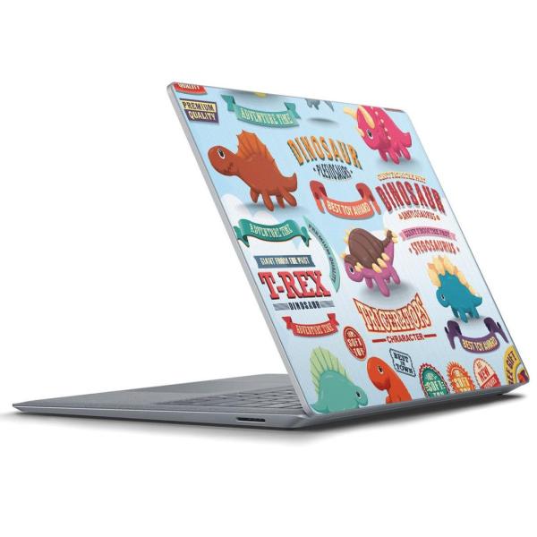 Surface Laptop ラップトップ専用スキンシール サーフィス カバー 恐竜　こども　英語 ...