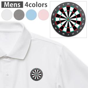 選べる4カラー メンズ ドライポロシャツ  S M L XL 2XL 3XL T shirt 018003  ダーツ　イラスト　クール｜emart