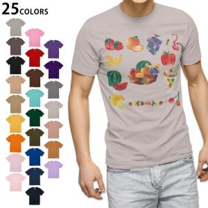 選べる20カラー tシャツ メンズ 半袖 デザイン S M L XL 2XL 3XL T shirt 013235 果物　リンゴ　バナナ