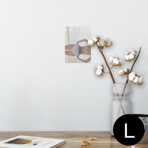 ポスター ウォールステッカー シール式 89×127mm L版 写真 壁 インテリア おしゃれ wall sticker poster 女の子　おしゃれ　海　海岸　水着 014834