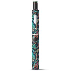 プルームテック ploom tech + Plus プラス 専用 デザインスキンシール フィルム ステッカー アクセサリー 電子たばこ ペイズリー　柄　青 012031