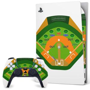 SONY PS5 デジタルエディション プレイステーション 専用おしゃれなスキンシール 貼るだけで デザインステッカー  野球　おもちゃ 001132｜emart