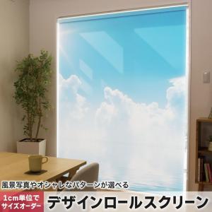 ロールスクリーン ロールカーテン オーダーメイド デザイン 000935 その他 海　空　雲｜emart