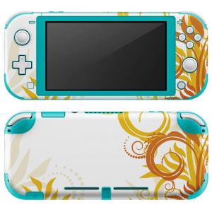igsticker Nintendo Switch Lite 専用 デザインスキンシール 全面 任天堂 専用 ニンテンドー スイッチ ライト 模様　黄色 001285