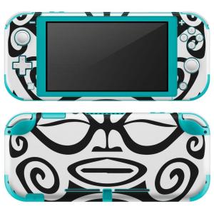 igsticker Nintendo Switch Lite 専用 デザインスキンシール 全面 任天堂 専用 ニンテンドー スイッチ ライト 白黒　模様　亀 008852