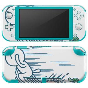 igsticker Nintendo Switch Lite 専用 デザインスキンシール 全面 任天堂 専用 ニンテンドー スイッチ ライト うさぎ　亀　イラスト 008928
