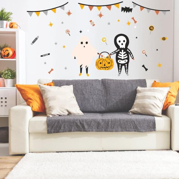 ウォールステッカー 飾り 590×1327mm wall sticker ハロウィン hallowe...