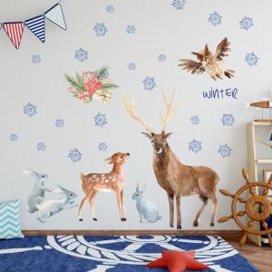 ウォールステッカー 飾り 590×1327mm wall sticker クリスマス Christmas xmas サンタ 飾り ウォールステッカー 016671｜emart