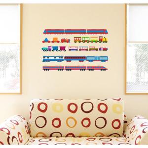 ウォールステッカー 飾り 390×877mm シール式 装飾 おしゃれ 壁紙 はがせる wall sticker 乗り物 電車 子供 013251｜emart