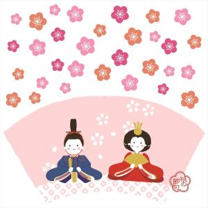 ひなまつり☆ シール式ウォールステッカー 飾り 30×30c...
