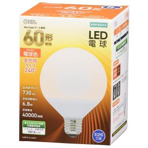 オーム電機 LED電球 ボール電球形 E26 60形相当 電球色 LDG7L-G AG51【品番:06-3164】