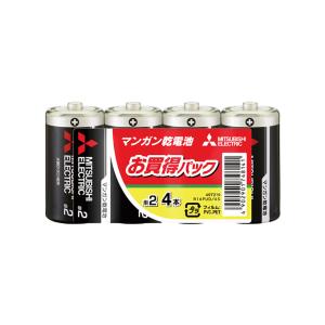 三菱電機　マンガン『黒』単2形　R14PUD/4S　(4本入×10パック)　【形名コード:49T21...