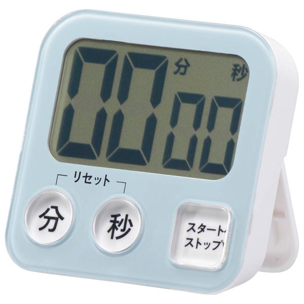 オーム電機 大画面デジタルタイマー ブルー COK-T131-A【品番:08-1458】