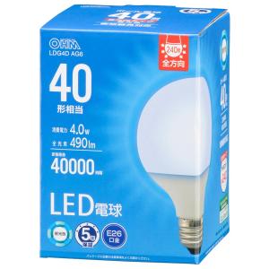 アイリスオーヤマ LDA4N-G-4T6 LED電球 E26 広配光 40形相当 昼白色