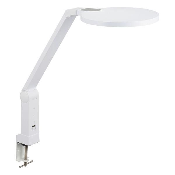 オーム電機 LTC-LS78-W LEDデスクランプ ブルーライトカット クランプ式 ホワイト  【...