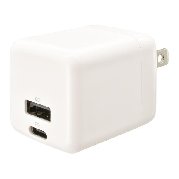 オーム電機 MAV-AP20WCA-W AudioComm PD/QC対応 AC充電器 Type-C...